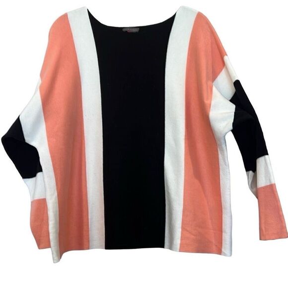 Vince Camuto Color block sweater pink and black Sz.XS - Picture 1 of 3